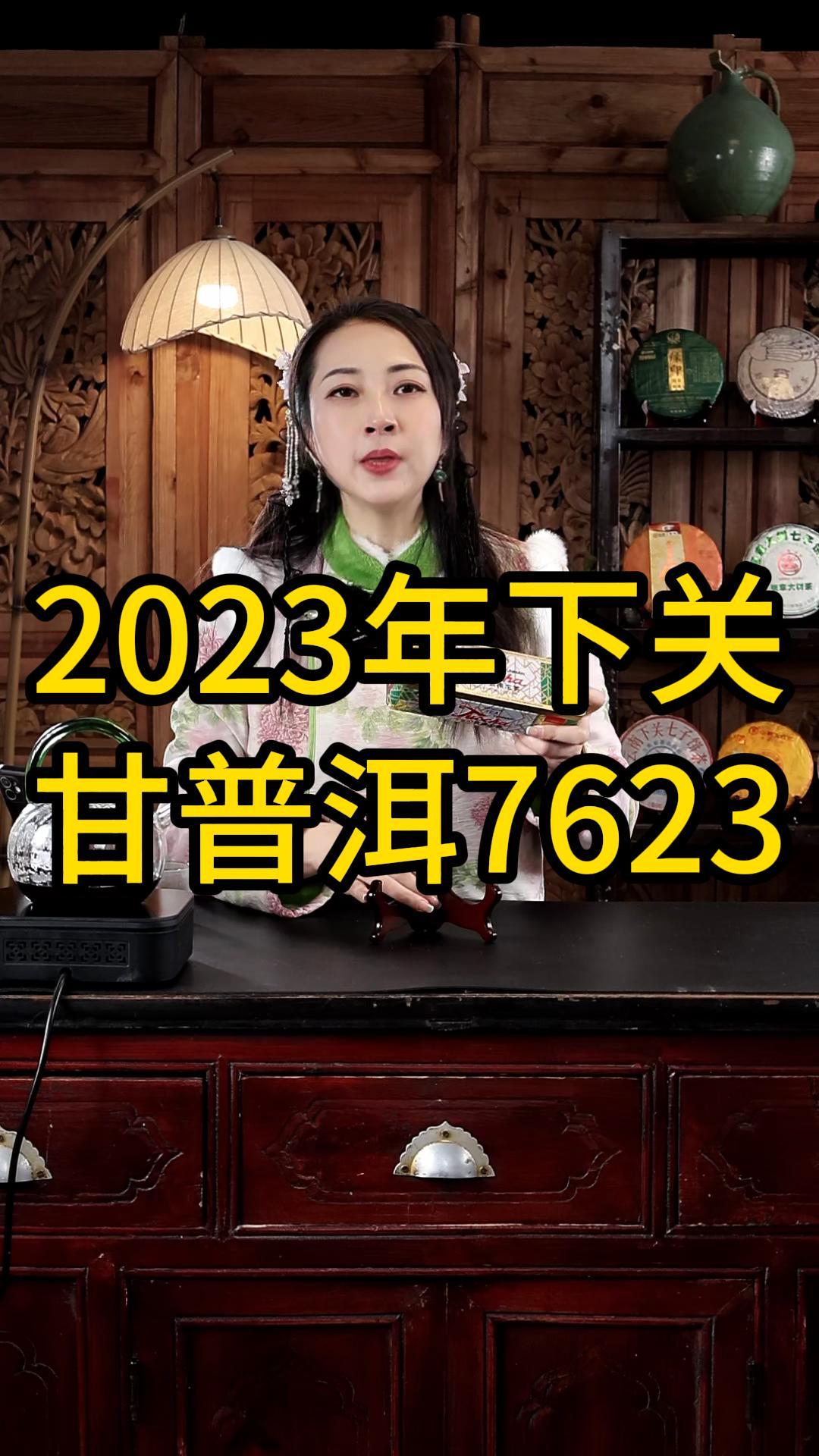 2023年下关 甘普洱7623 熟茶 100克/盒